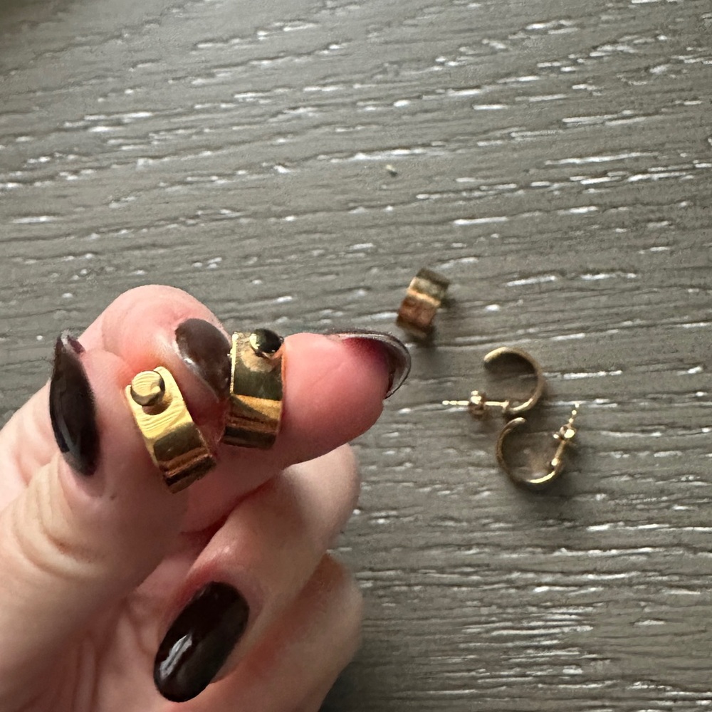 Mejuri gold vermeil earrings set